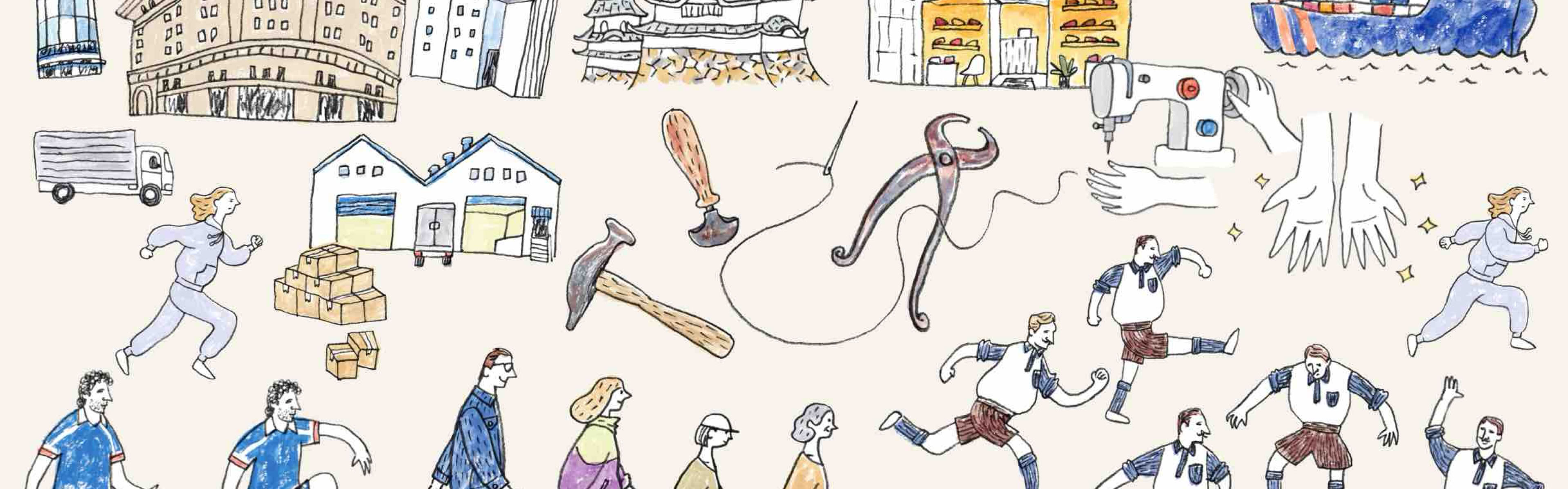 シューズ サッカー 銀座 姫路城 コンテナ 工場 職人 手作り