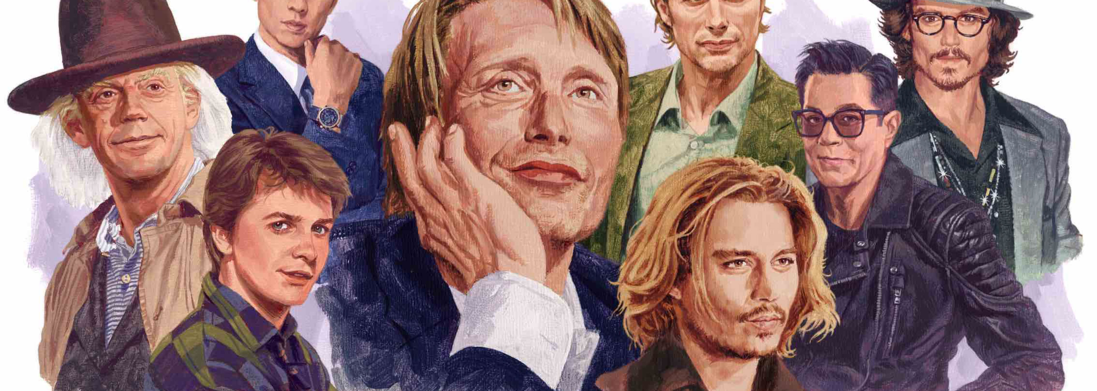 イラスト マッツ・ミケルセン , クリストファー·ロイド , マイケル·J·フォックス , ジョニー·デップ , ルイス·クー , テレンス·ラウ