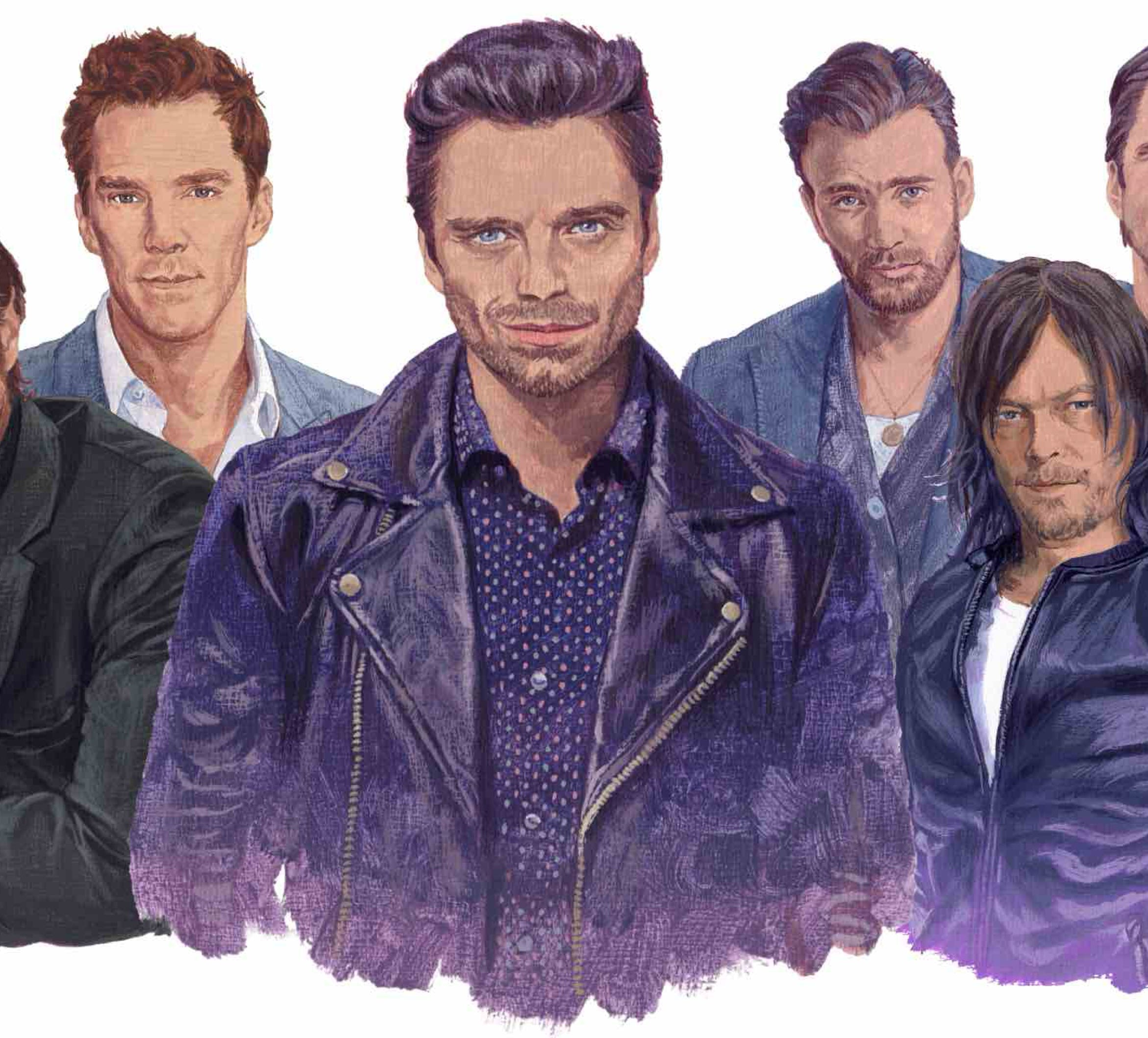イラスト 「テネット（ジョン・デヴィッド・ワシントン , ロバート・パティソン）」 「トップガン マーヴェリック（トム・クルーズ）」 「美女と野獣（エマ・ワトソン）」