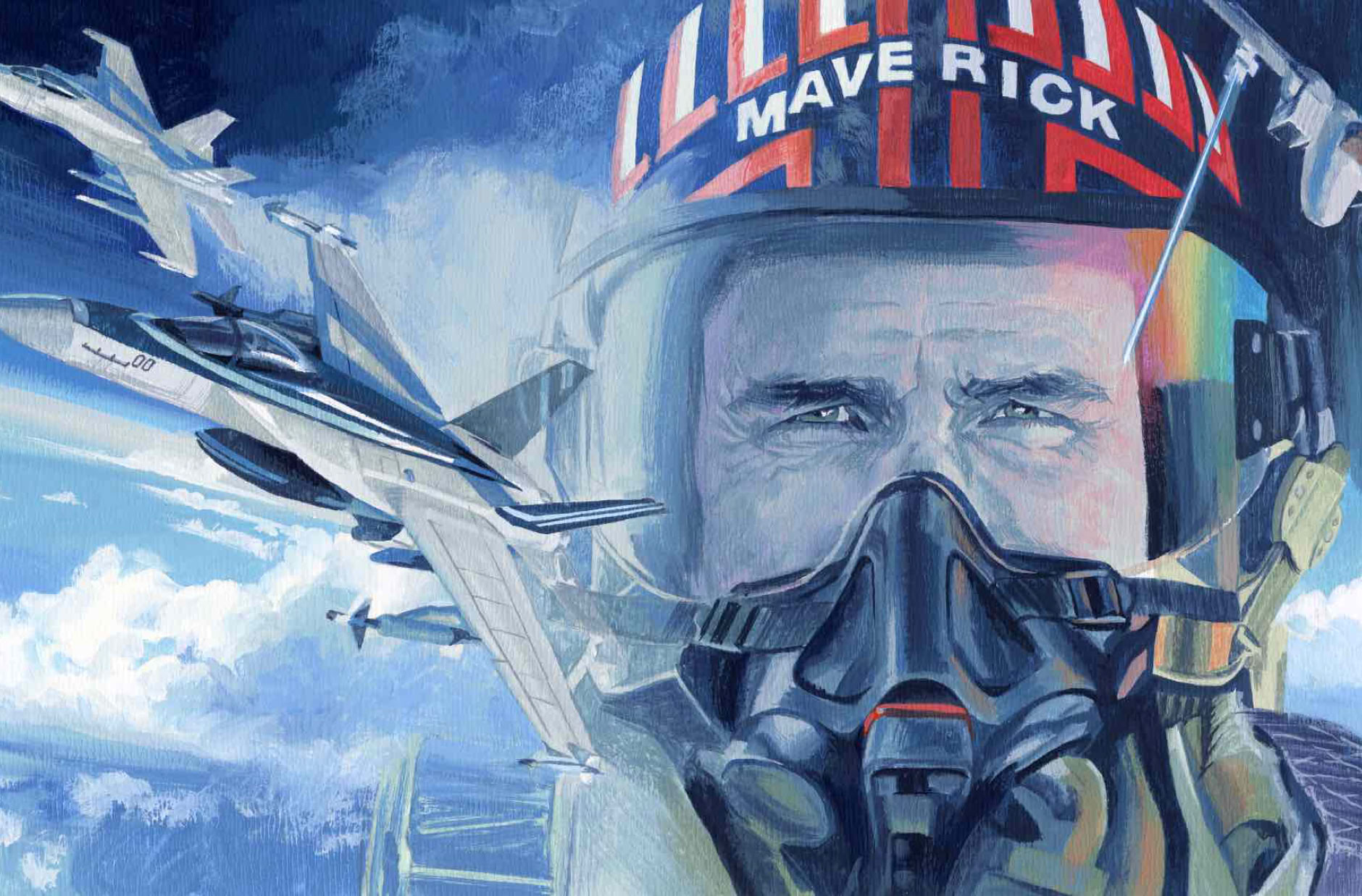 LOGIC MAGAZINE WEB 連載 ビジネス映画学 第9回『トップガン マーヴェリック』トム・クルーズ うえむらのぶこIllustration Nobuko Uemura