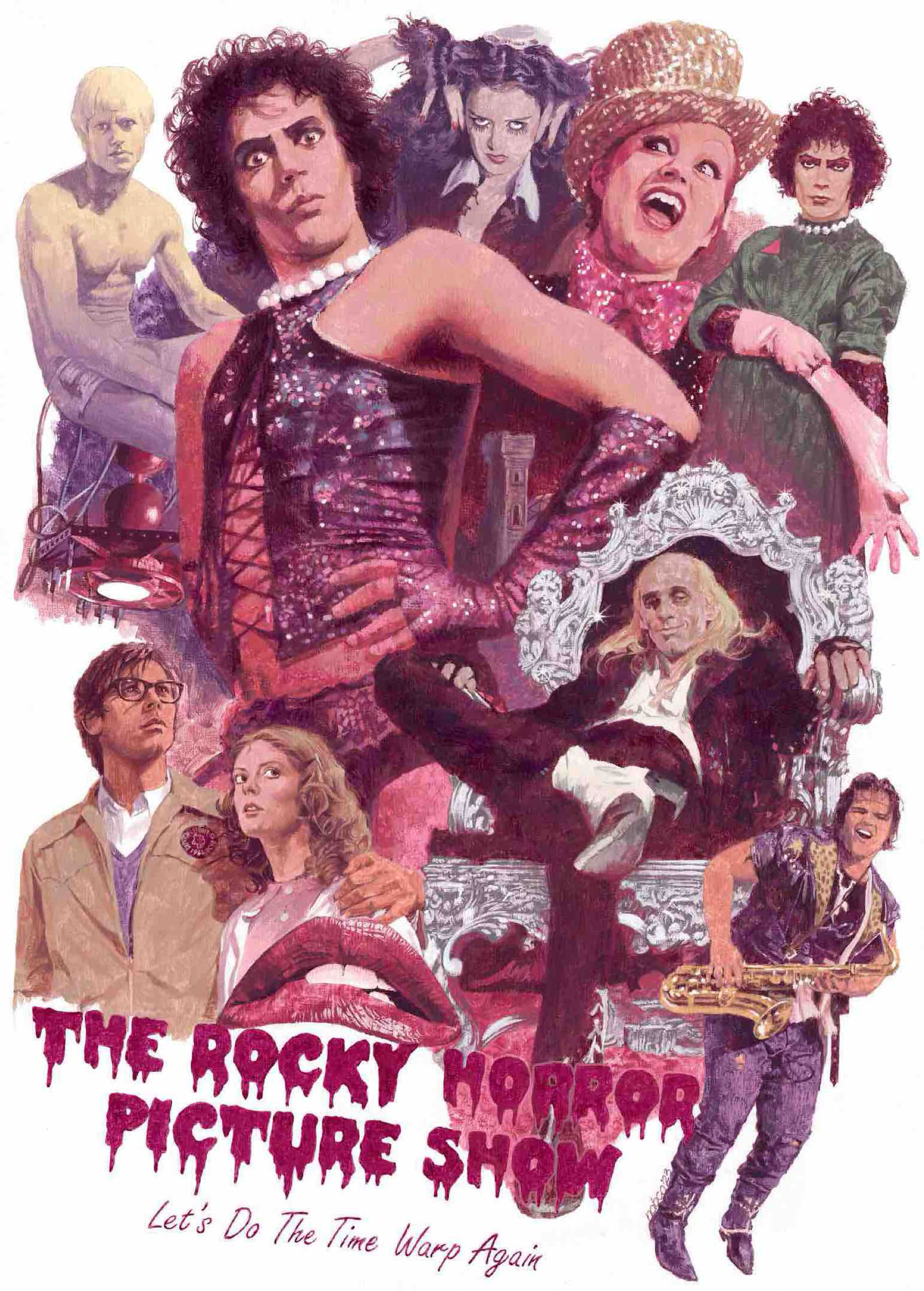 イラスト ティム・カリー , リチャード・オブライエン , スーザン・サランドン, パトリシア・クイン , ネル・キャンベル , ミート・ローフ, バリー・ボストウィック, ピーター・ヒンウッド Illustration Nobuko Uemura