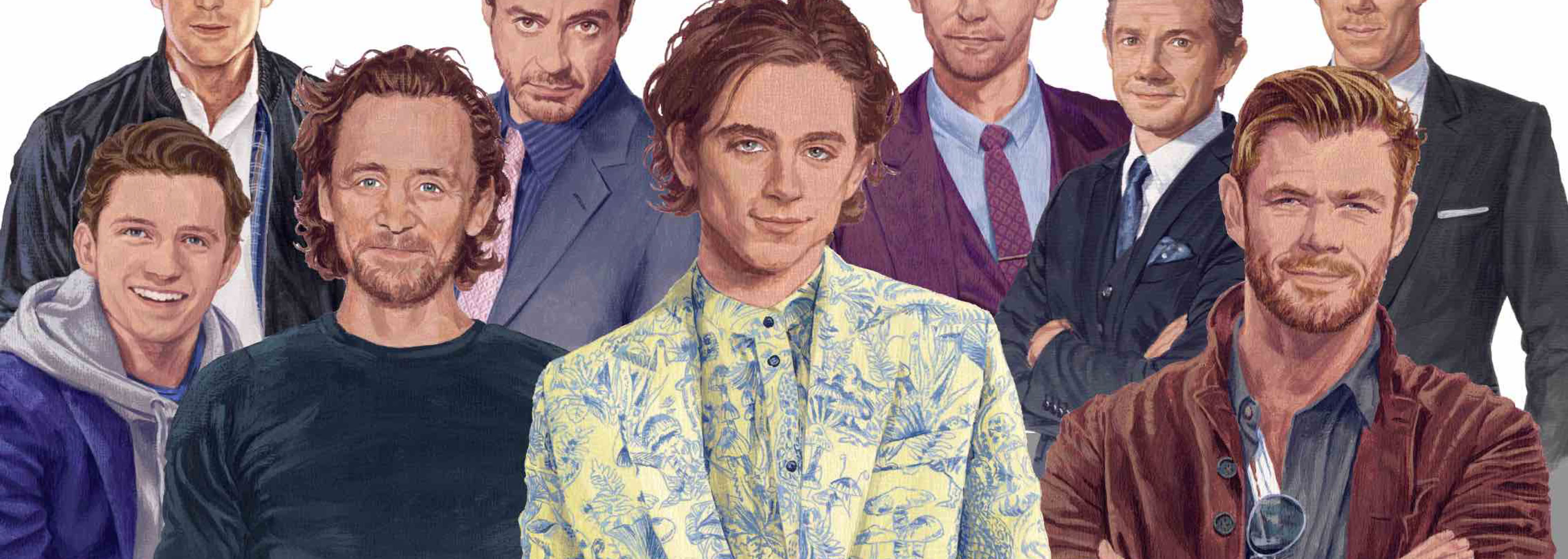 イラスト 「テネット（ジョン・デヴィッド・ワシントン , ロバート・パティソン）」 「トップガン マーヴェリック（トム・クルーズ）」 「美女と野獣（エマ・ワトソン）」