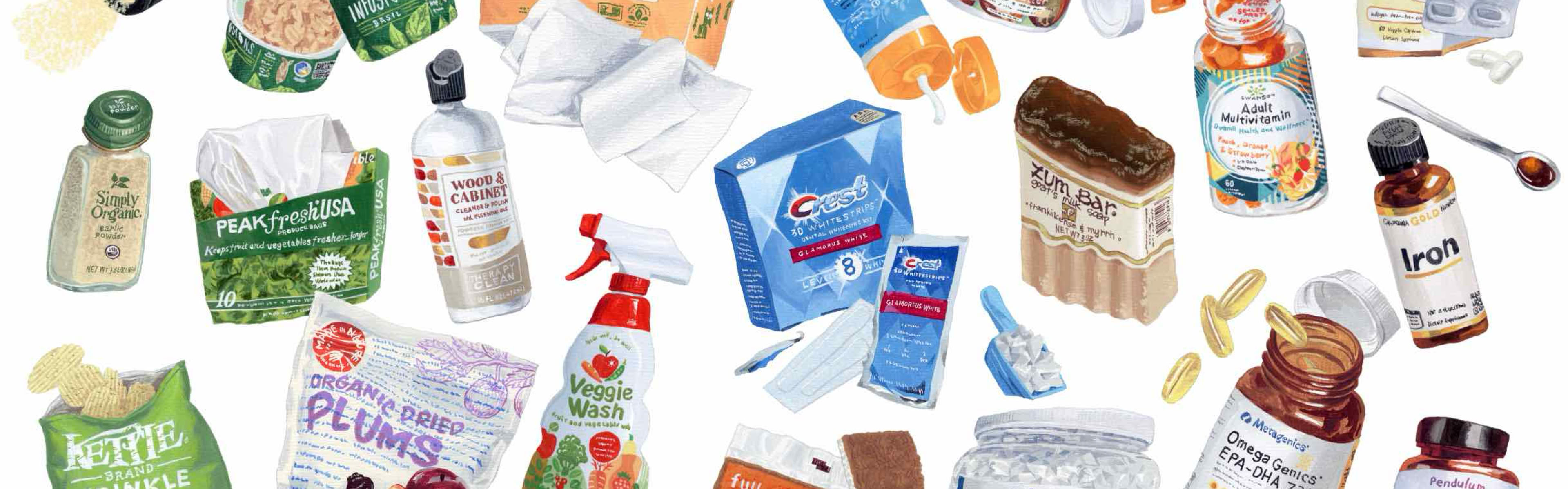 イラスト LactoBif プロバイオティクス , ポリフェノール ブースター , 成人用マルチビタミン , Iron 鉄 , Omega Genics , Zum Bar ゴートミルクソープ , Life-Flo ピュア マグネシウム フレーク , ソリューションズ シアバター , ディープコンディショニングヘアマスク , Crest グラマラスホワイト , ウォールナットスクラバースポンジ , PEAK fresh USA , Veggie Wash , Caboo 竹製ナプキン , ポップコーンシーズニング チージーホワイトチェダー , Simply Organic オーガニックパウダー , Krinkle カットポテトチップ ディルピクルス , オーガニック乾燥プラム , Infusions 天然ツナ , WOOD & CABINET